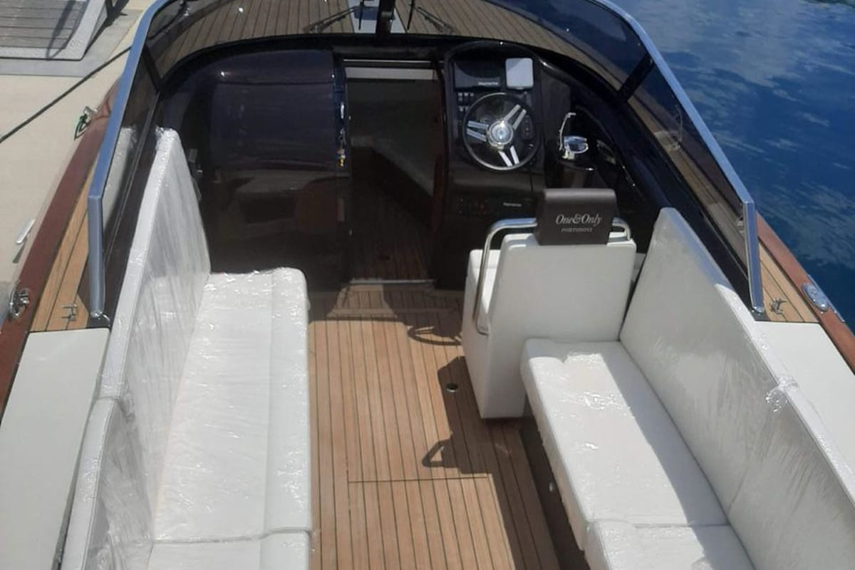 Deck of Nera, a Gulet Motorboat motorboat at Herceg Novi, Montenegro