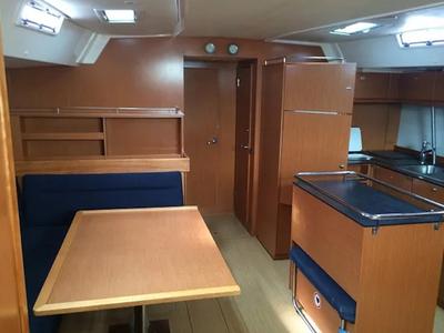 Salon of AF-B55, a Bavaria 55 Cruiser sailboat at Athens, Greece