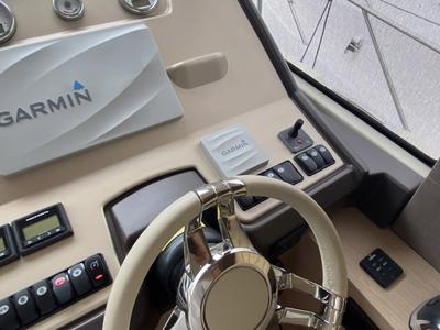Cockpit of Sundowner, a Beneteau Monte Carlo 5 motorboat at Grad Trogir, Croatia