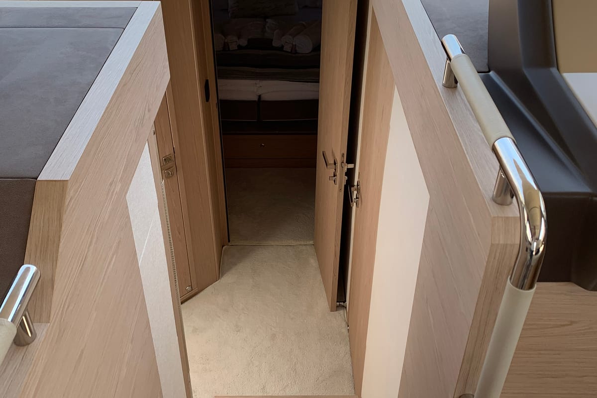 Galley of Sundowner, a Beneteau Monte Carlo 5 motorboat at Grad Trogir, Croatia