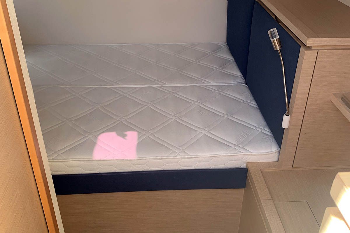Lingaro, a Fountaine Pajot Saba 50 catamaran at Athens, Greece