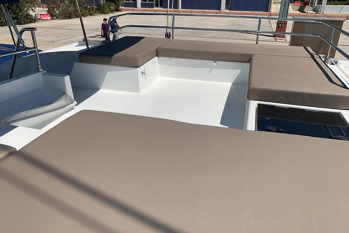 Lingaro, a Fountaine Pajot Saba 50 catamaran at Athens, Greece