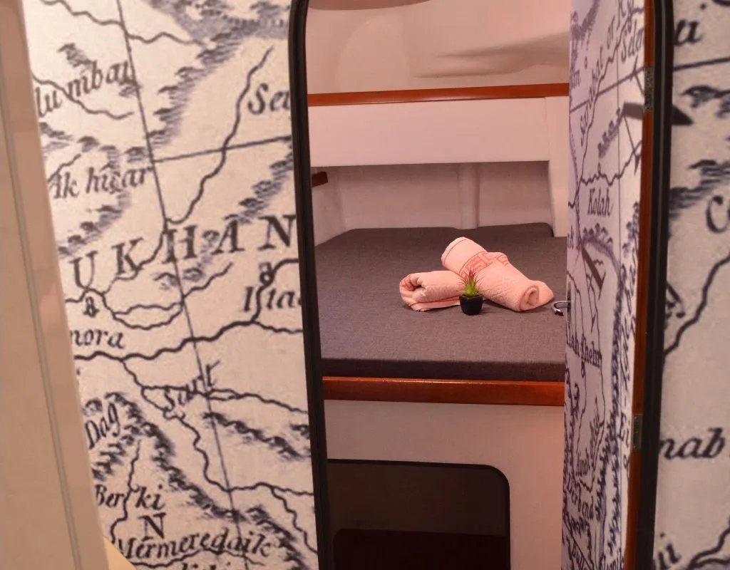 Cabin on North Cat 1, a Fountaine Pajot Athena 38 catamaran at Volos Municipality, Greece