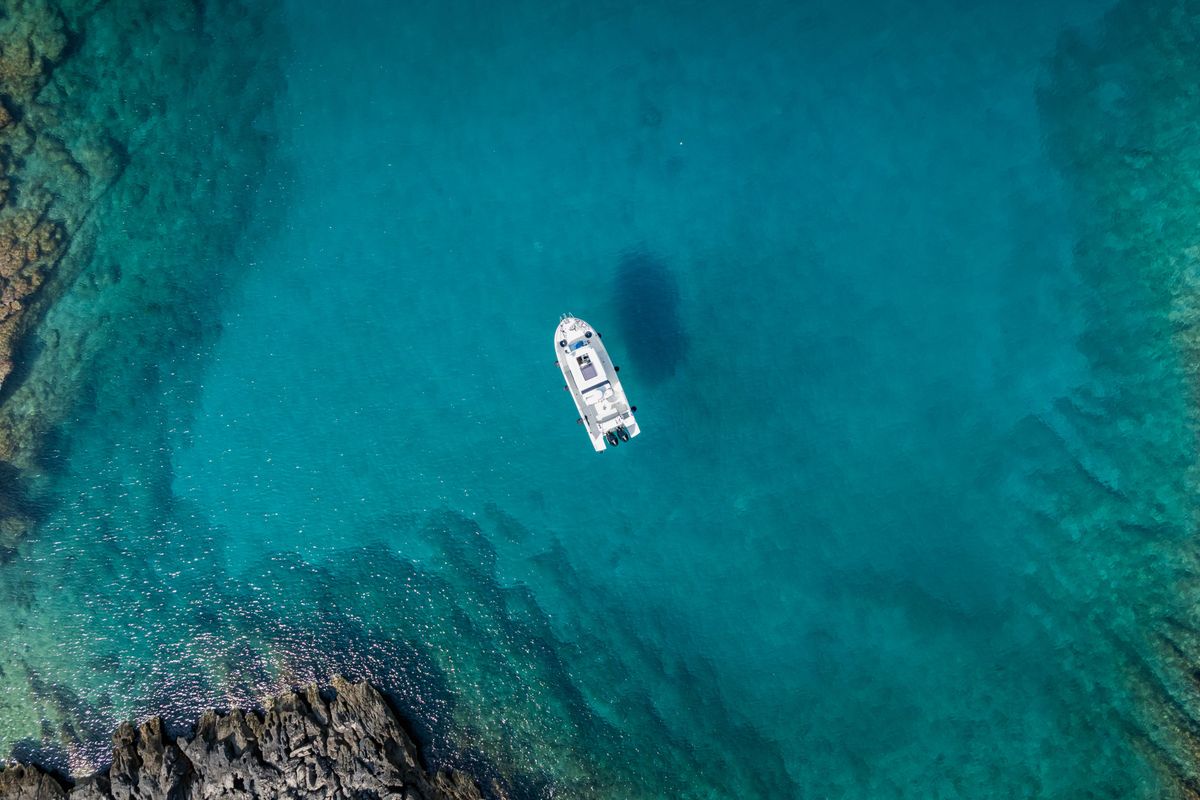 Exterior view of Whisper, a Beneteau Barracuda 8 motorboat at Split, Croatia