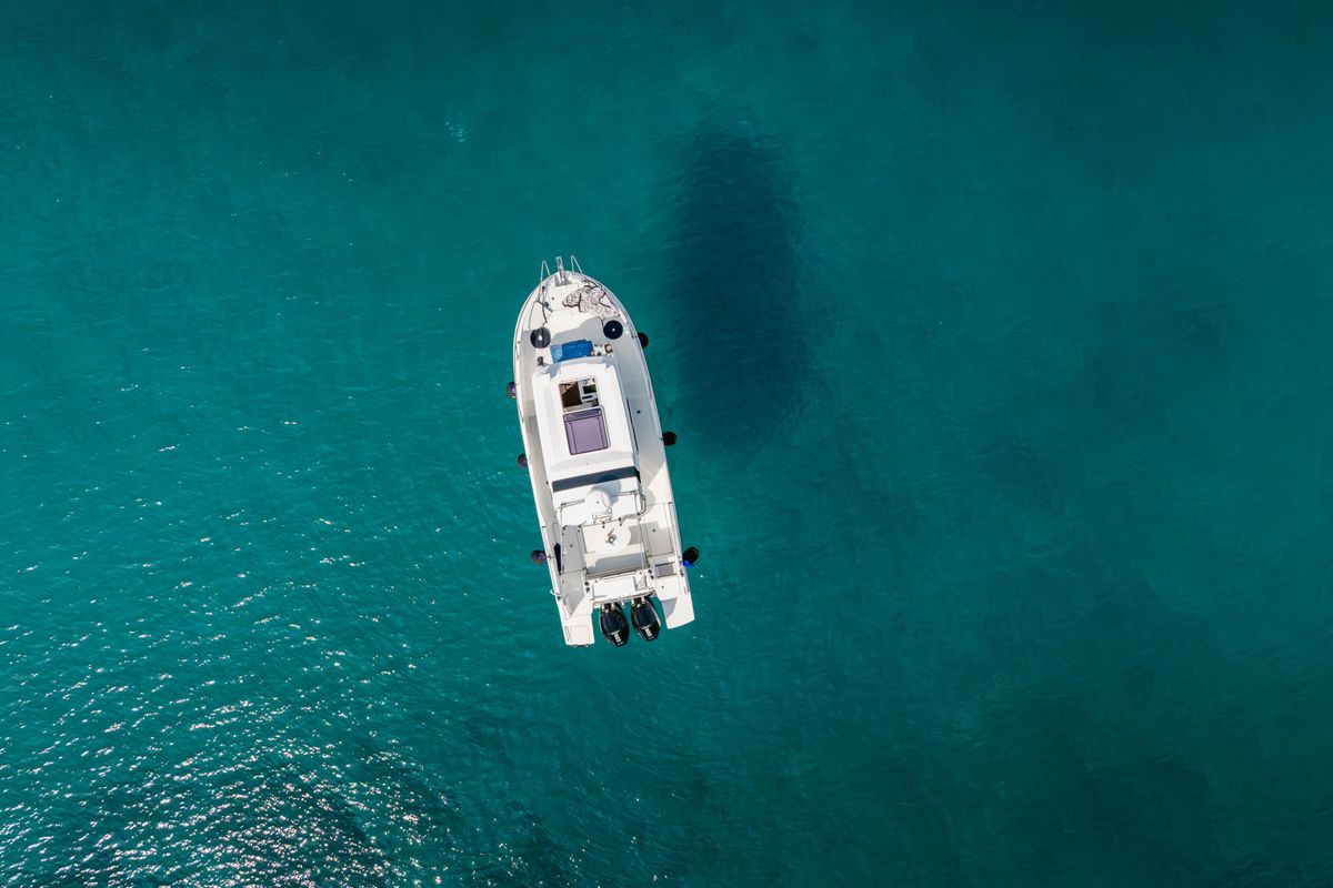 Exterior view of Whisper, a Beneteau Barracuda 8 motorboat at Split, Croatia