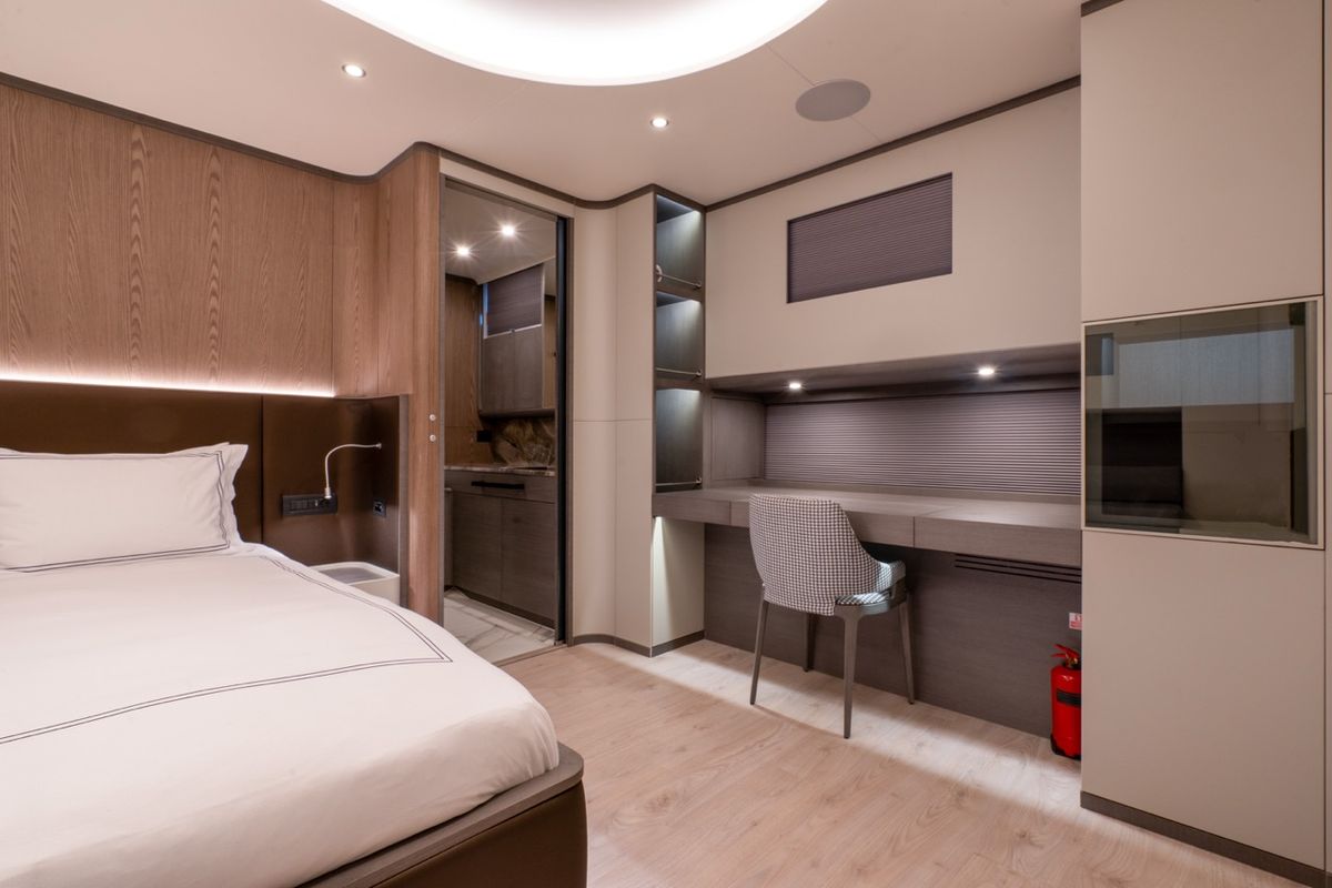 Cabin on Good Life, a Gulet Custom built 183 yacht at Athens, Athens Marina, Greece