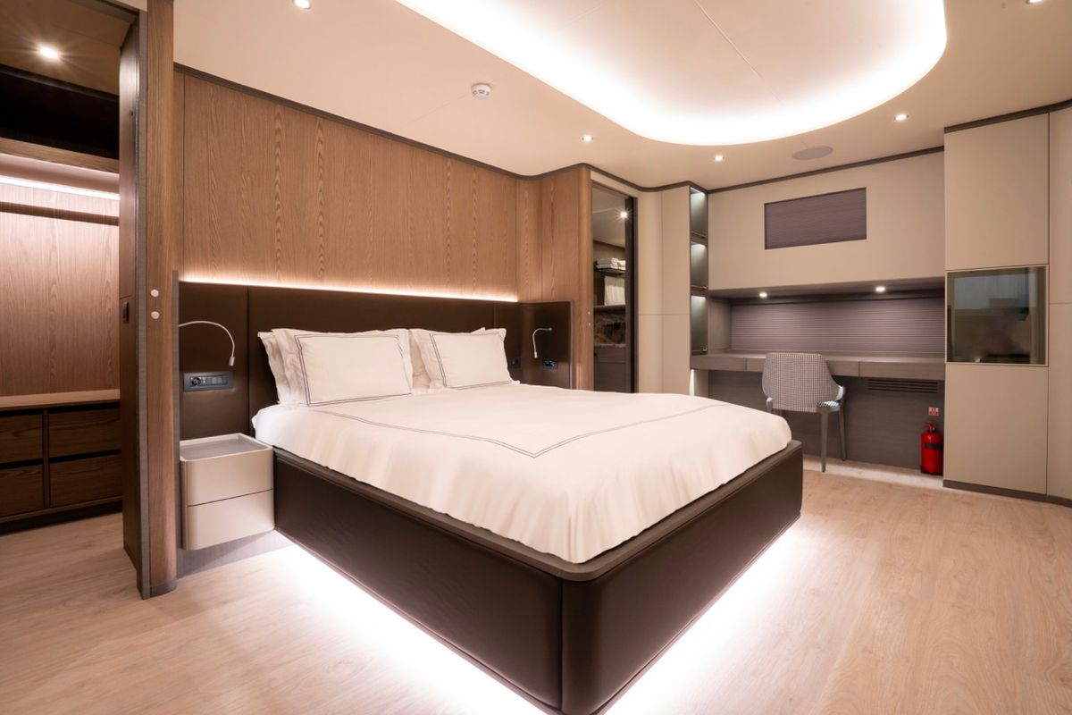 Cabin on Good Life, a Gulet Custom built 183 yacht at Athens, Athens Marina, Greece