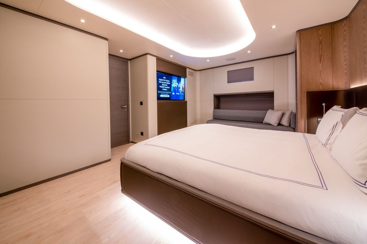 Cabin on Good Life, a Gulet Custom built 183 yacht at Athens, Athens Marina, Greece
