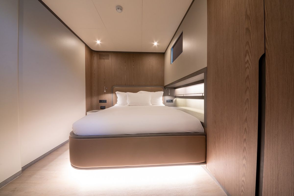 Cabin on Good Life, a Gulet Custom built 183 yacht at Athens, Athens Marina, Greece
