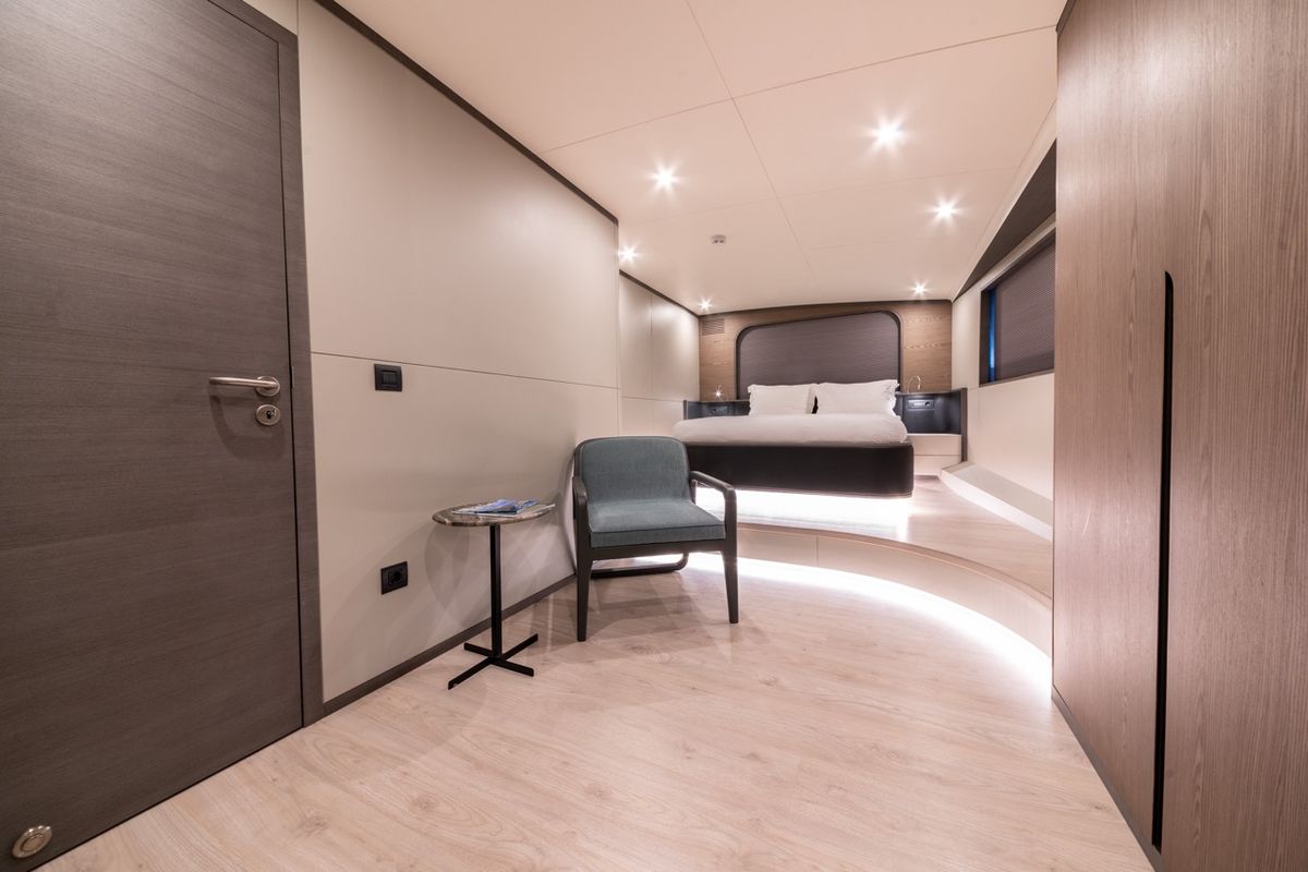Cabin on Good Life, a Gulet Custom built 183 yacht at Athens, Athens Marina, Greece
