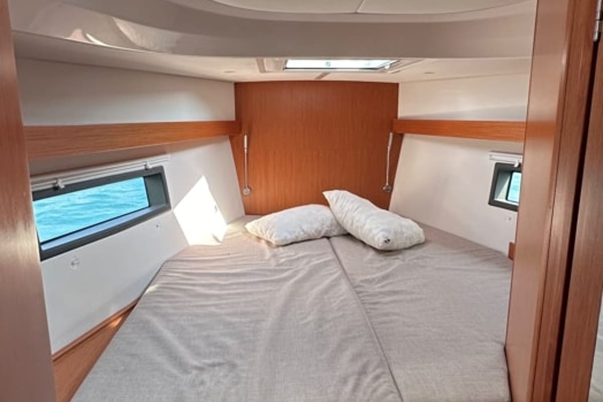 Cabin on Silver VII, a Bavaria C42 sailboat at Athens, Greece
