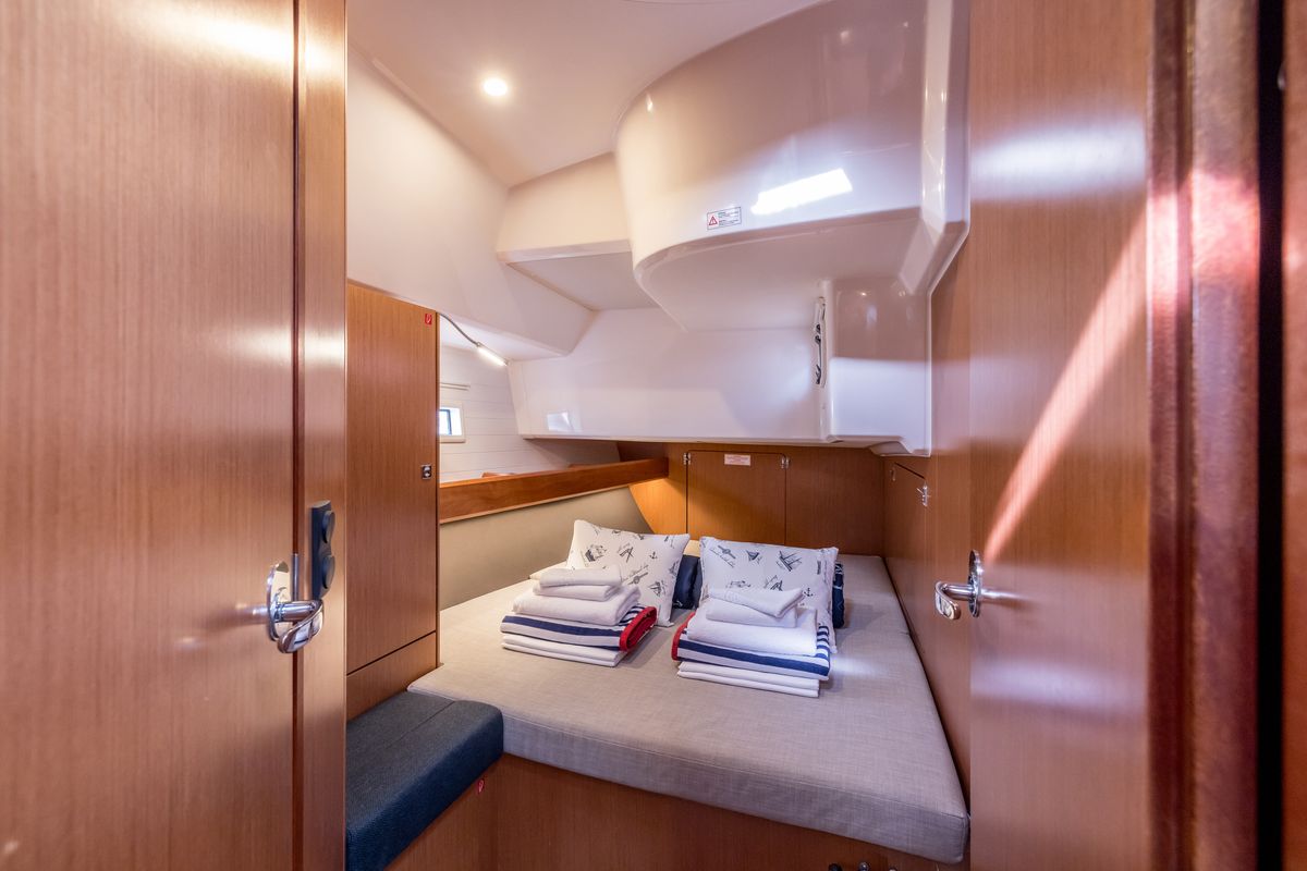 Cabin on Bella Vita, a Bavaria Cruiser 46 sailboat at Split, Croatia