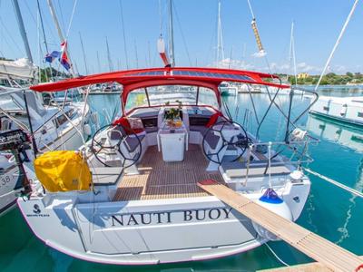 Deck of Nauti Buoy, a Beneteau Oceanis 46.1 sailboat at Split, Croatia