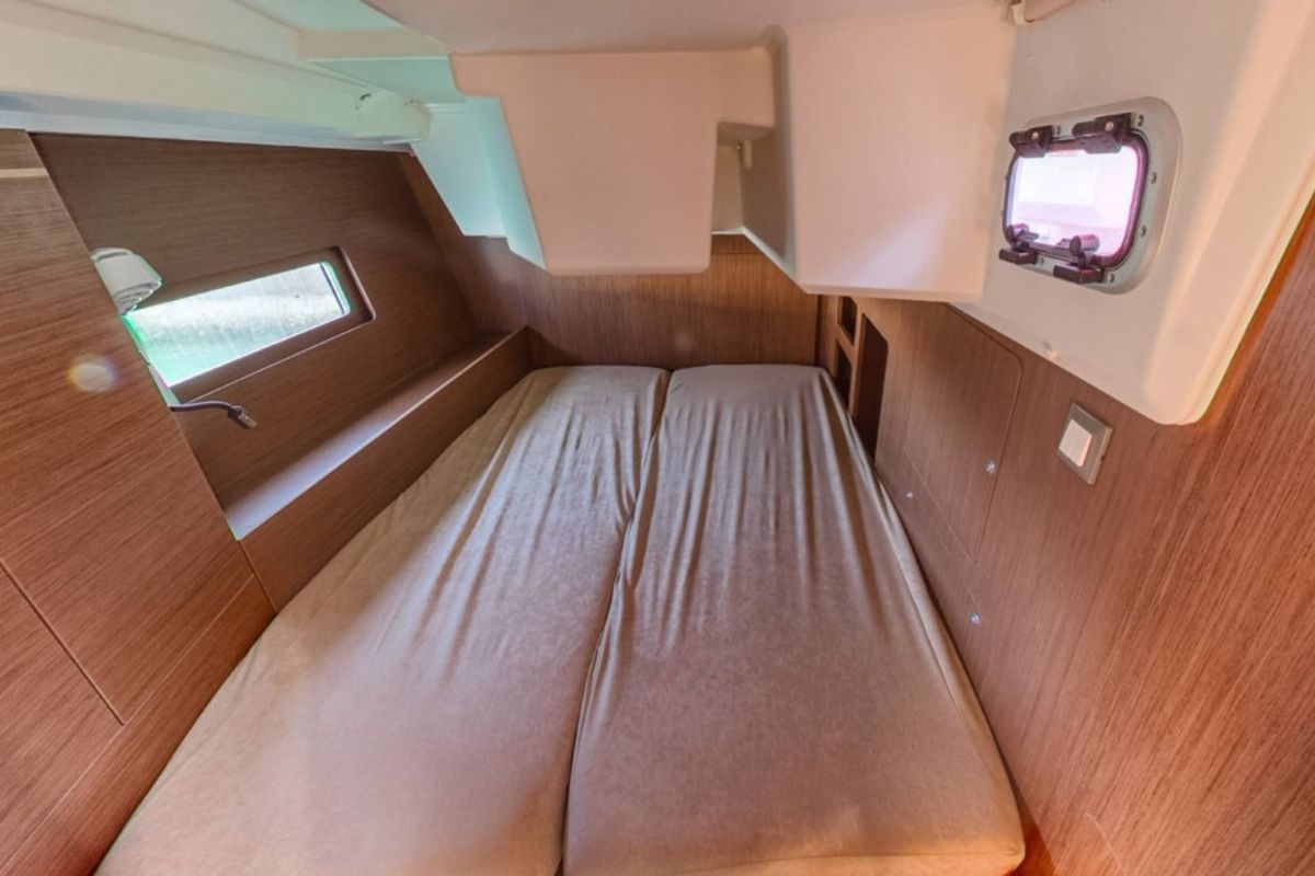 Cabin on Nauti Buoy, a Beneteau Oceanis 46.1 sailboat at Split, Croatia