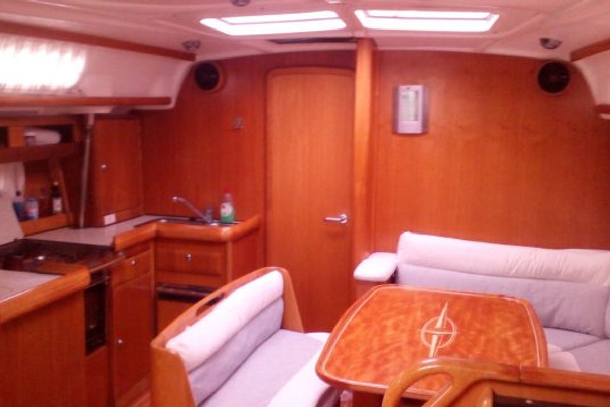 Galley of Nefeli, a Bavaria 42 Cruiser sailboat at Skiathos, Greece
