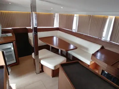 Salon of Sao, a Lagoon 42 catamaran at Volos Municipality, Greece