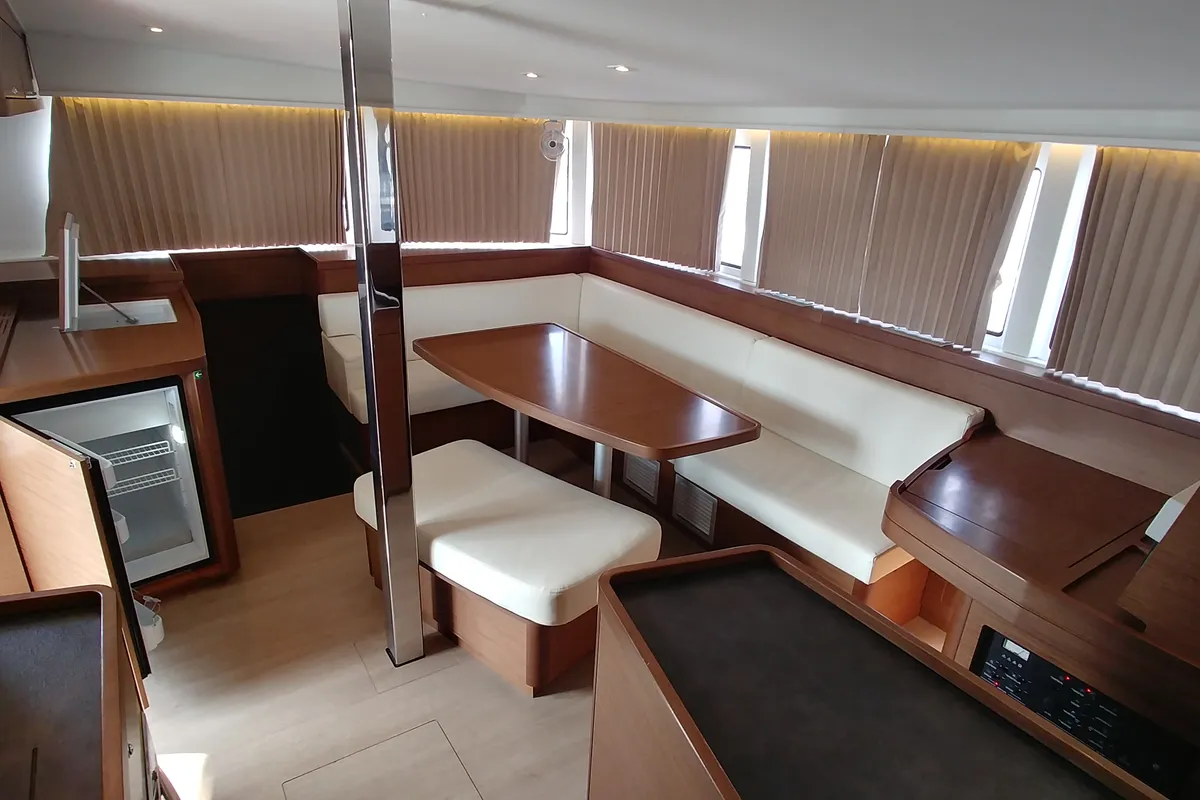 Salon of Sao, a Lagoon 42 catamaran at Volos Municipality, Greece