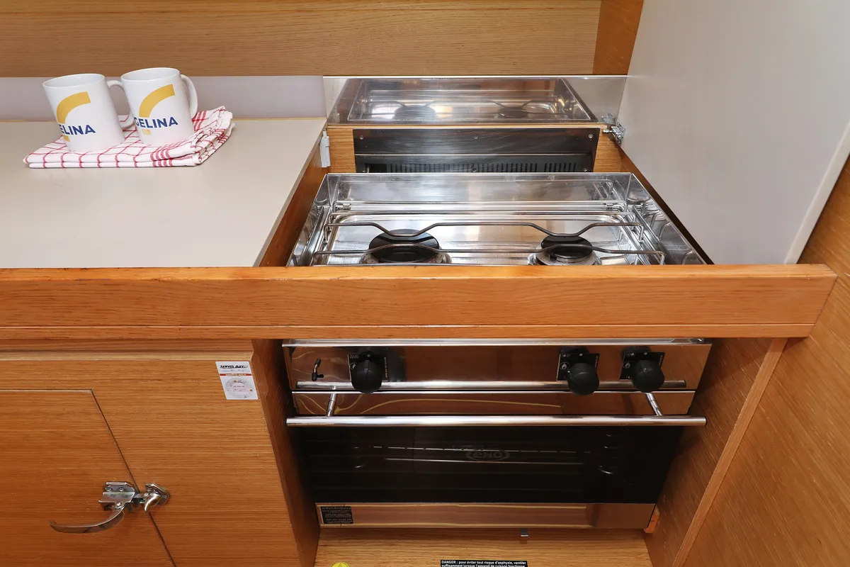 Galley of Alabama, a Dufour 412 GL sailboat at Grad Biograd na Moru, Croatia
