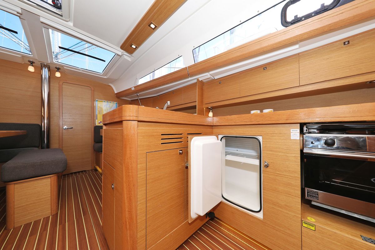 Galley of Alabama, a Dufour 412 GL sailboat at Grad Biograd na Moru, Croatia