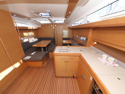 Salon of Alabama, a Dufour 412 GL sailboat at Grad Biograd na Moru, Croatia