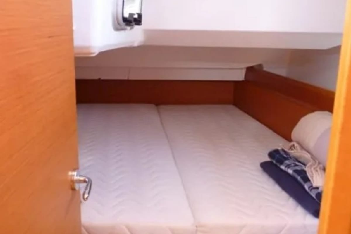 Cabin on Melody, a Jeanneau Sun Odyssey 449 sailboat at Municipal Unit of Lefkada, Greece