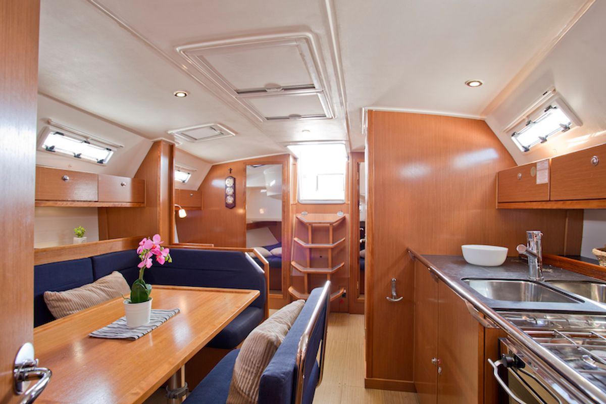 Salon of Astros, a Bavaria Cruiser 41 sailboat at Grad Šibenik, Croatia