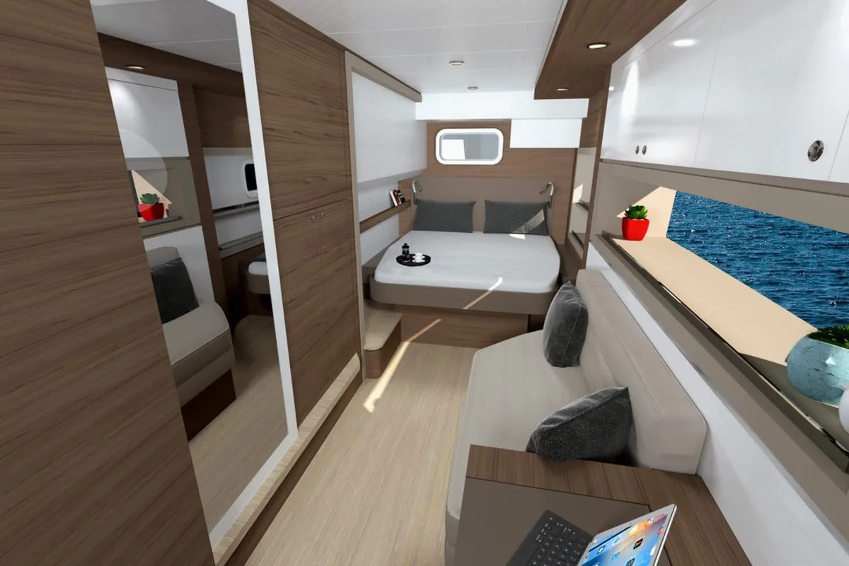 Cabin on Blue Diamond, a Bali 4.4 catamaran at Municipal Unit of Lefkada, Greece