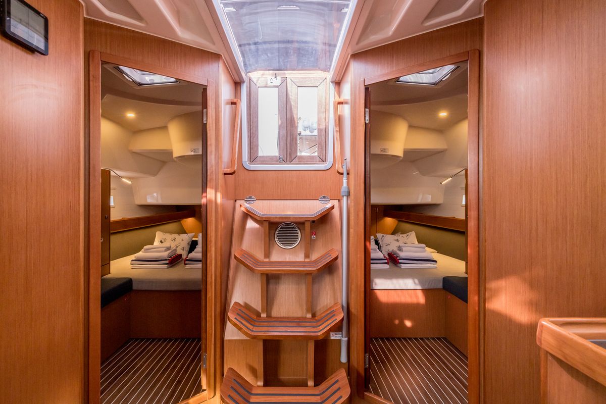 Galley of Sea Sparkle, a Bavaria Cruiser 46 sailboat at Split, Croatia
