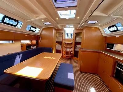 Salon of Topaz, a Bavaria Cruiser 46 sailboat at Općina Sukošan, Croatia