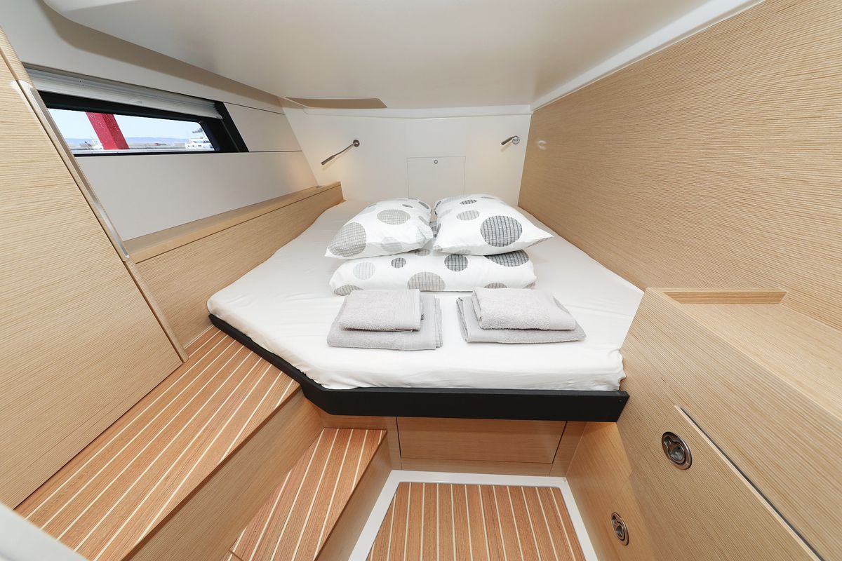 Cabin on Atmosphere, a Hanse Yachts Hanse 460 sailboat at Grad Kaštela, Croatia