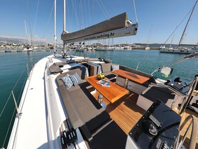 Deck of Atmosphere, a Hanse Yachts Hanse 460 sailboat at Grad Kaštela, Croatia