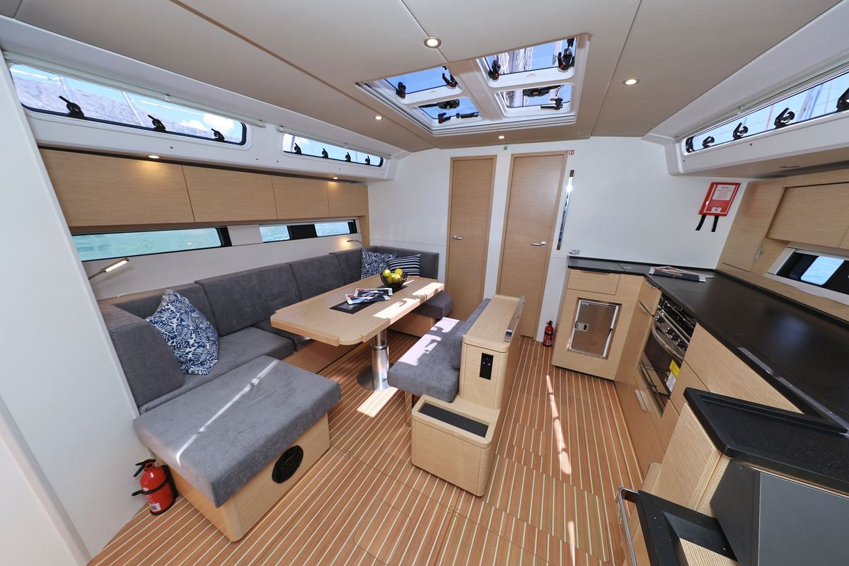 Salon of Atmosphere, a Hanse Yachts Hanse 460 sailboat at Grad Kaštela, Croatia