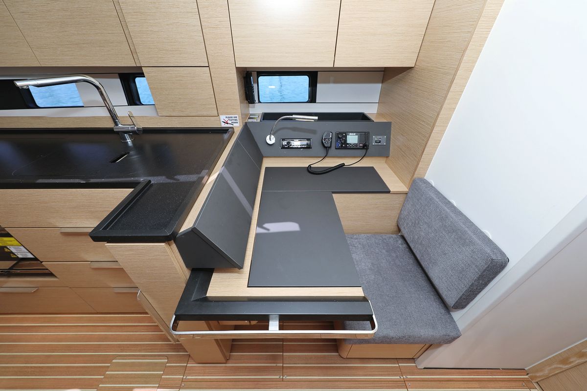 Salon of Atmosphere, a Hanse Yachts Hanse 460 sailboat at Grad Kaštela, Croatia