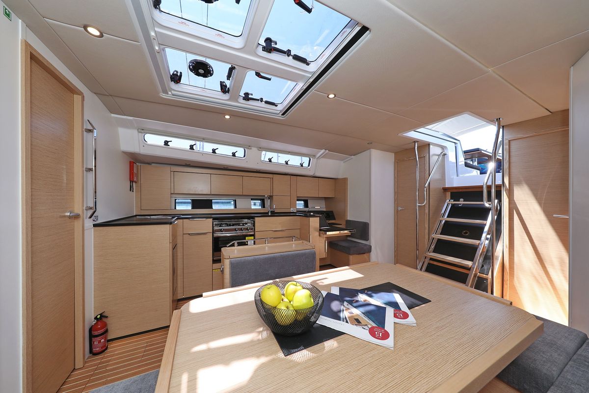 Salon of Atmosphere, a Hanse Yachts Hanse 460 sailboat at Grad Kaštela, Croatia