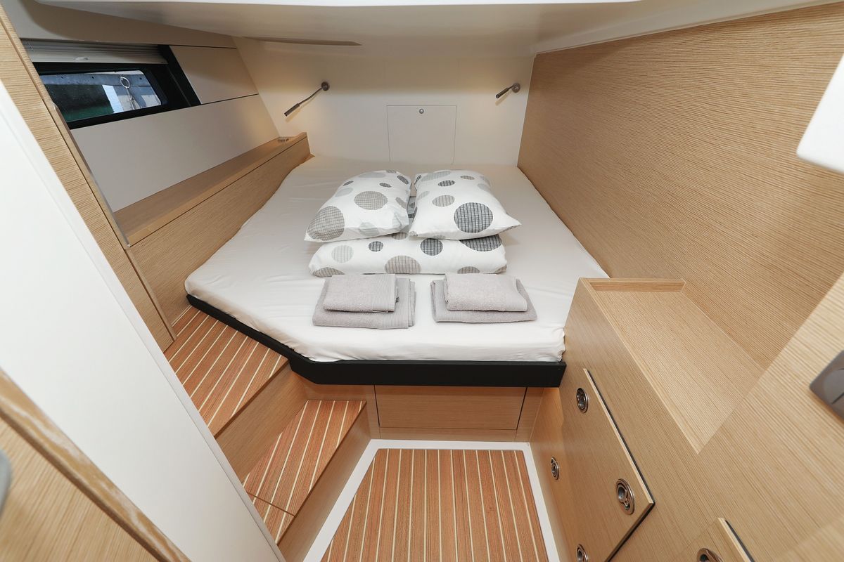 Cabin on Atmosphere, a Hanse Yachts Hanse 460 sailboat at Grad Kaštela, Croatia