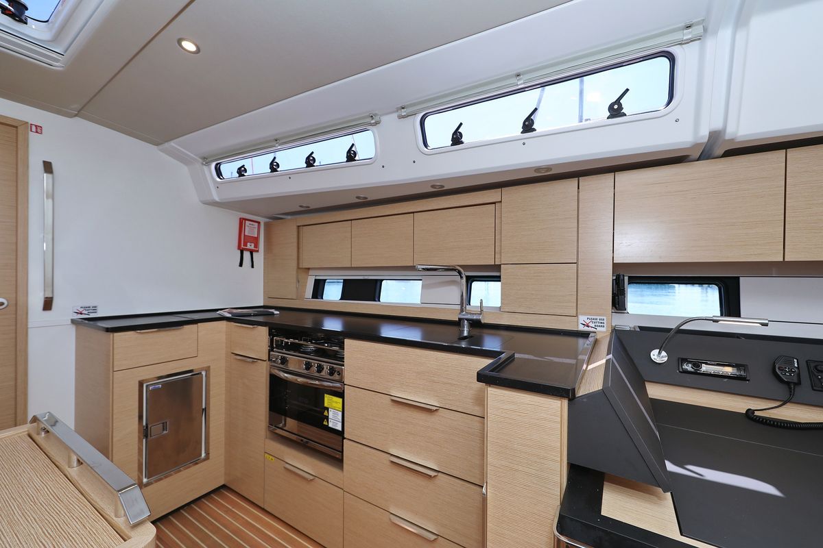 Galley of Atmosphere, a Hanse Yachts Hanse 460 sailboat at Grad Kaštela, Croatia