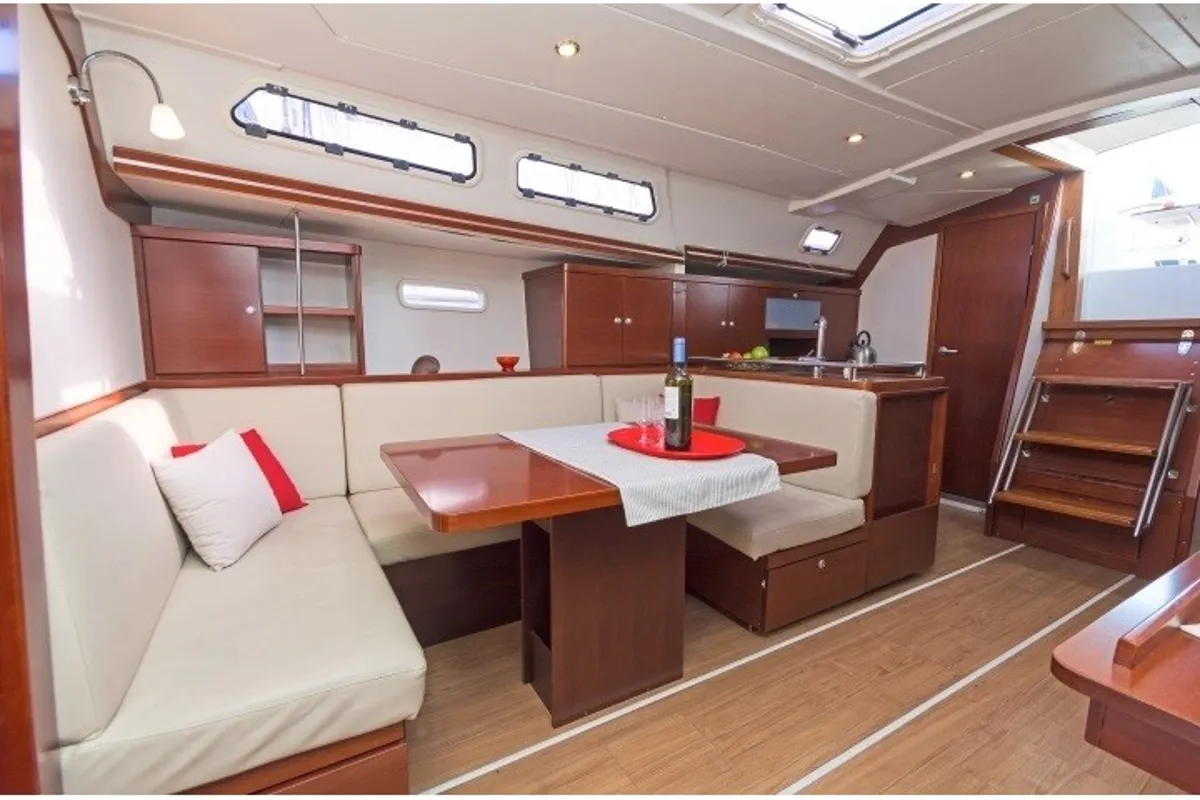 Salon of Leonessa, a Hanse Yachts Hanse 430 sailboat at Piraeus, Greece