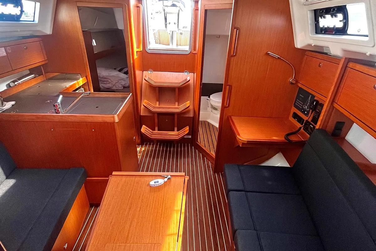 Salon of KORA, a Bavaria Cruiser 34 sailboat at Općina Sukošan, Croatia