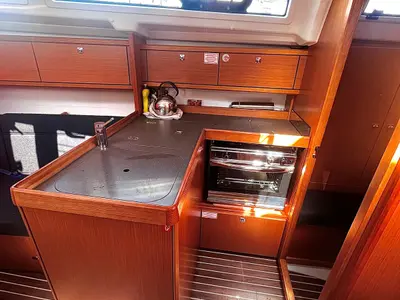 Galley of KORA, a Bavaria Cruiser 34 sailboat at Općina Sukošan, Croatia