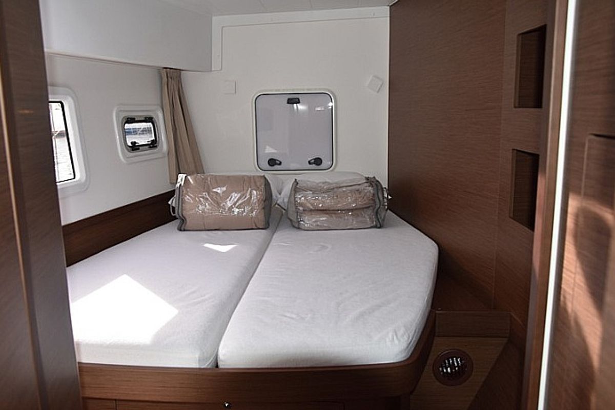 Cabin on Arion, a Lagoon 42 catamaran at Skiathos, Greece