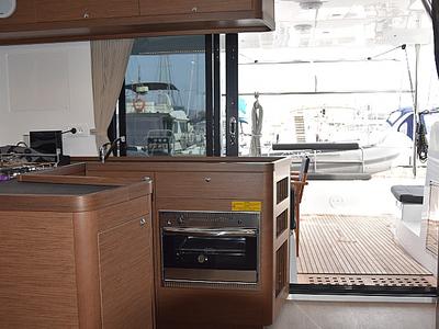 Galley of Arion, a Lagoon 42 catamaran at Skiathos, Greece