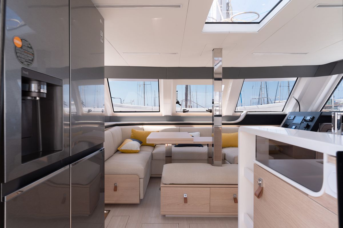Salon of Premium +, a Aventura Catamarans Aventura 45 catamaran at Dénia, Spain