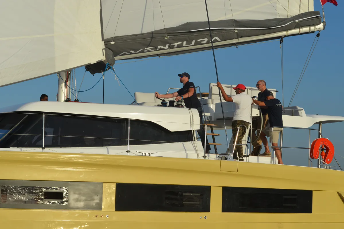 Exterior view of Premium +, a Aventura Catamarans Aventura 45 catamaran at Dénia, Spain