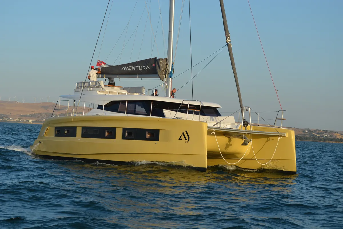 Exterior view of Premium +, a Aventura Catamarans Aventura 45 catamaran at Dénia, Spain