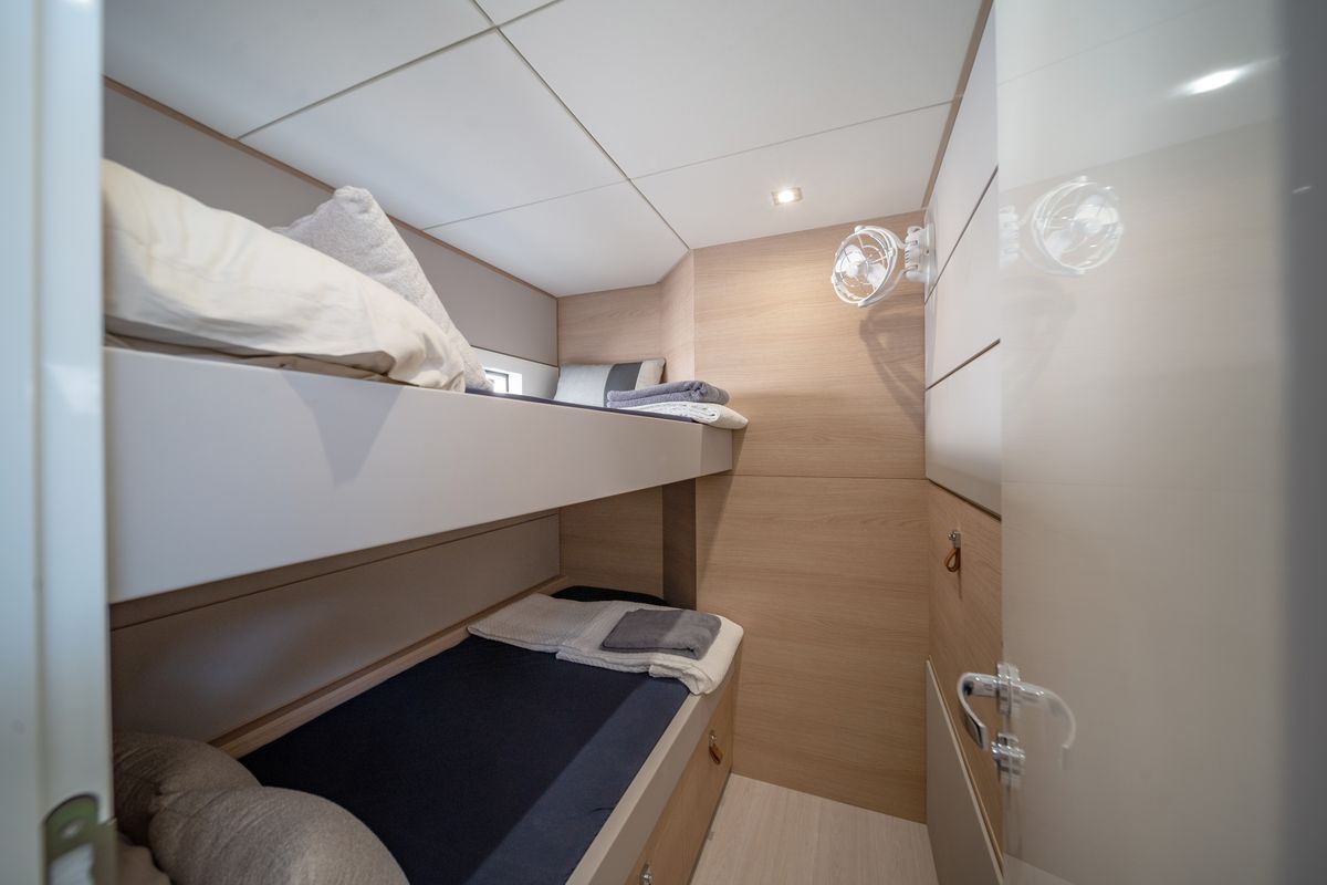 Cabin on Premium +, a Aventura Catamarans Aventura 45 catamaran at Dénia, Spain