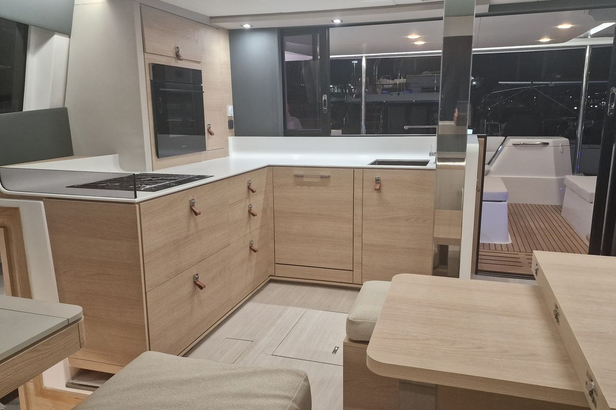 Galley of Premium +, a Aventura Catamarans Aventura 45 catamaran at Dénia, Spain