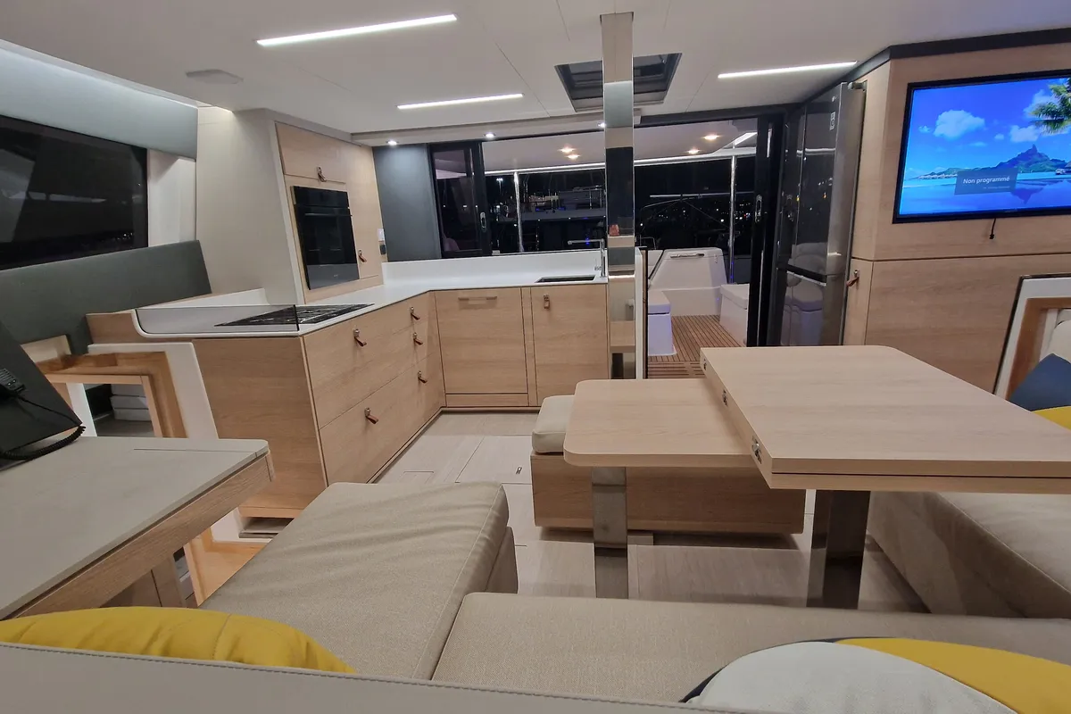 Galley of Premium +, a Aventura Catamarans Aventura 45 catamaran at Dénia, Spain