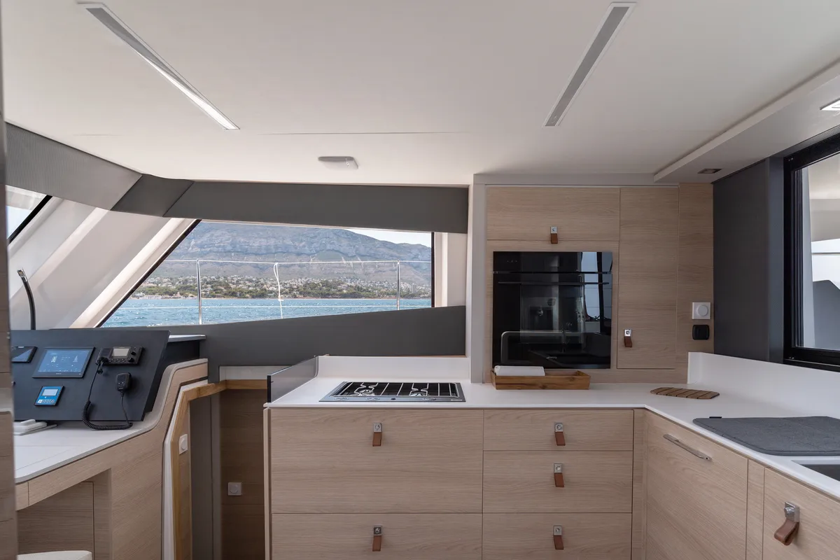 Galley of Premium +, a Aventura Catamarans Aventura 45 catamaran at Dénia, Spain