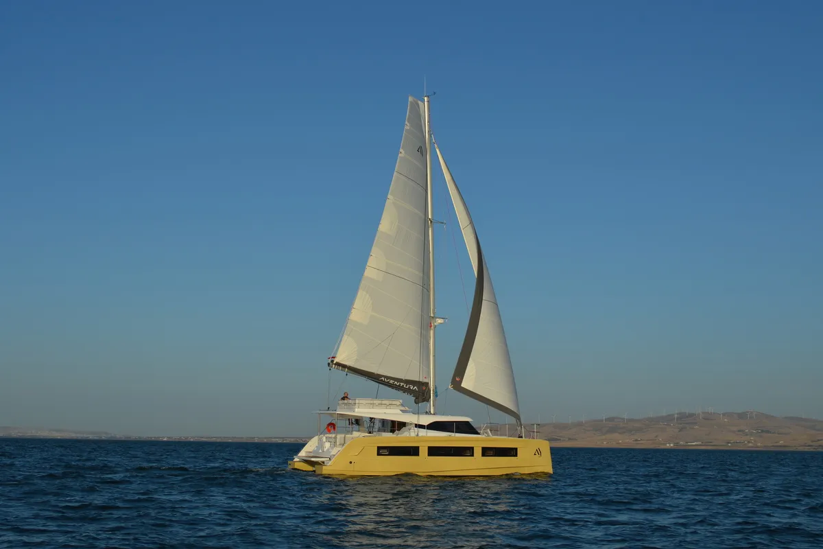 Exterior view of Premium +, a Aventura Catamarans Aventura 45 catamaran at Dénia, Spain