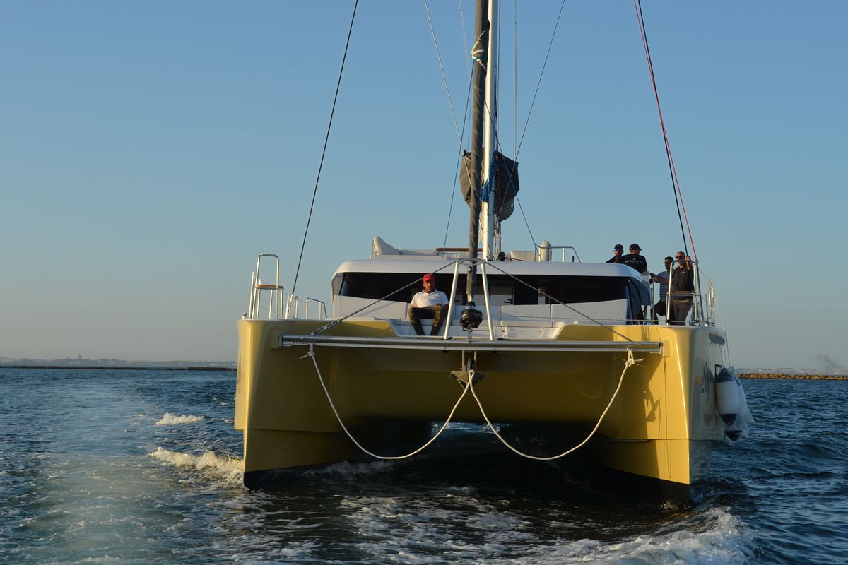 Exterior view of Premium +, a Aventura Catamarans Aventura 45 catamaran at Dénia, Spain